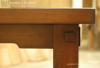 American-Cherry-Bench-Through-Tenon-Apron-Detail