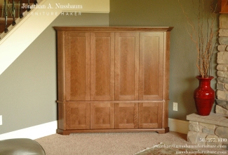 American-Cherry-Corner-Meida-Armoire-closed