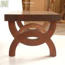 Eloise-Western-Walnut-Bench-end-view