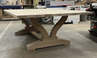 unfinished-Oregon-White-Oak-Wishbone-trestle-table-with-hand-scraped-top