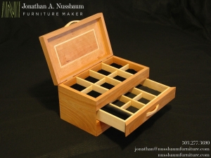 American-Cherry-Big-Leaf-Maple-Jewelry-Box-1-open-drawer