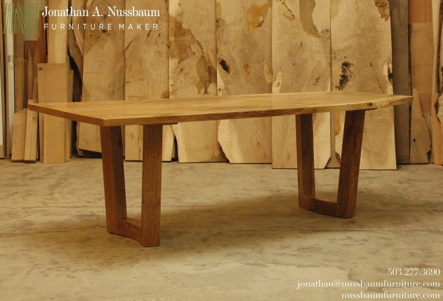 Oregon-White-Oak-Dining-Table-angled-view