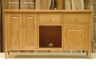 Oak-Media-Console-door-removed