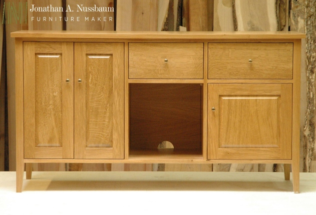 Oak-Media-Console-door-removed