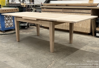 Oregon-Big-Leaf-Maple-Dutch-Pull-Out-Table-unfinished-open