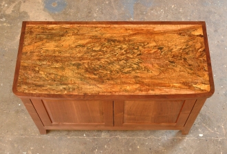 Spalted-Maple-Western Walnut-Media-Console-top