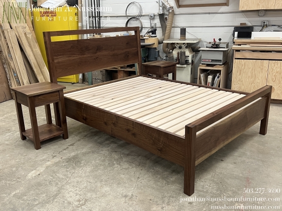 Straight leg 1 drawer w/ shelf nightstands