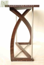 Twist-Western-Walnut-and-bead-blasted-aluminum-entry-table-end