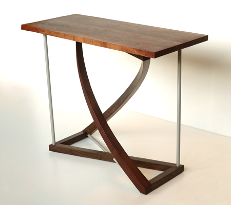 Picture Western Walnut Twist Entry Table shop drawing fades to